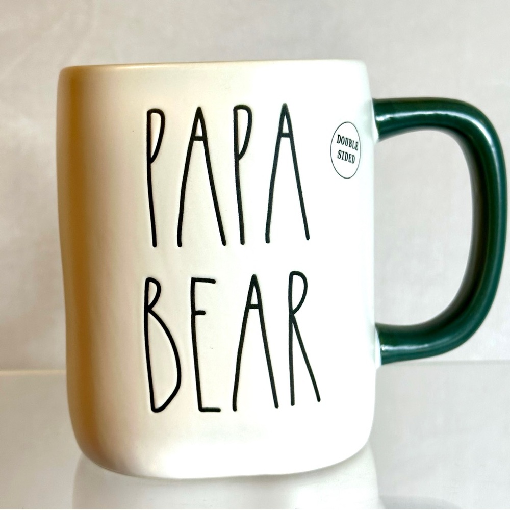 New Rae Dunn Double Sided Papa Bear Mug
